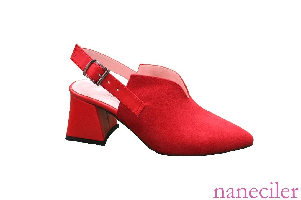 kırmızı Deltoid topuklu sandalet - wholesale women sandals - Großhandel Frauen Sandalen - оптом женские сандалии - الجملة النساء الصنادل